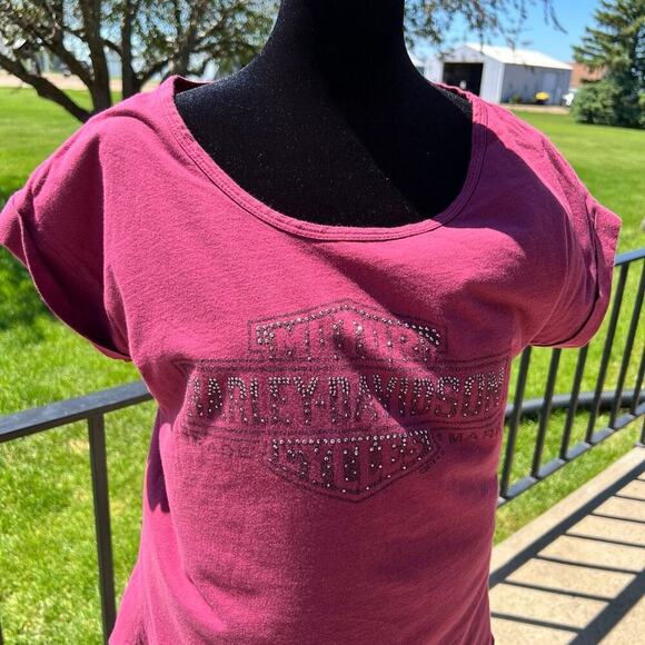 Harley Davidson women's T-shirt size M (arm pit to arm pit 20”) - Picture 3 of 7